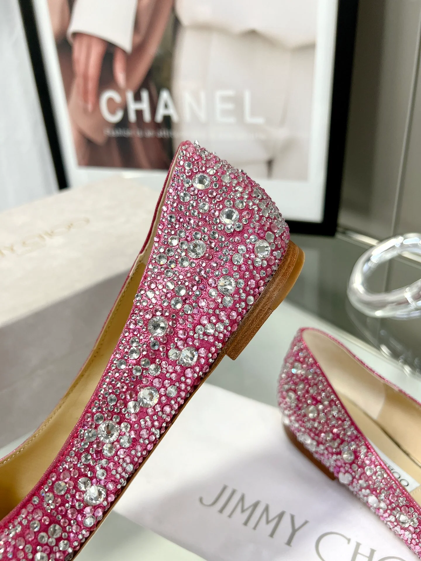 Свадебные туфли Jimmy Crystal - балетки - розовые