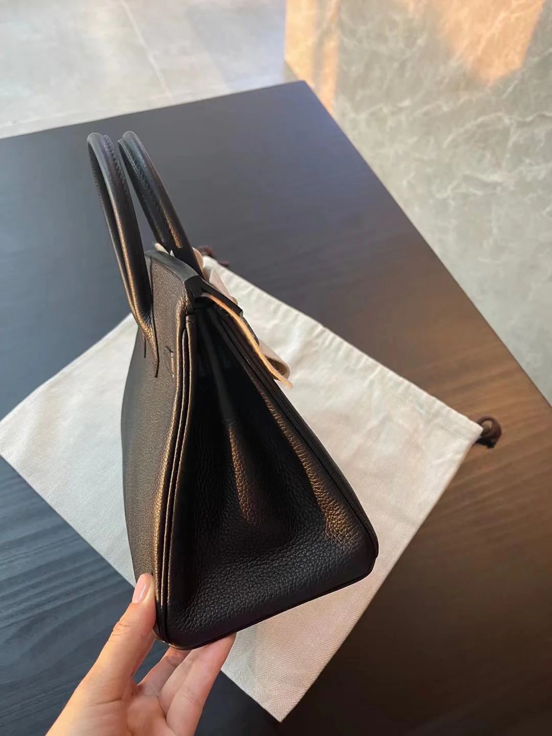 Сумка Hermes Birkin 25 Togo Black с золотой пряжкой