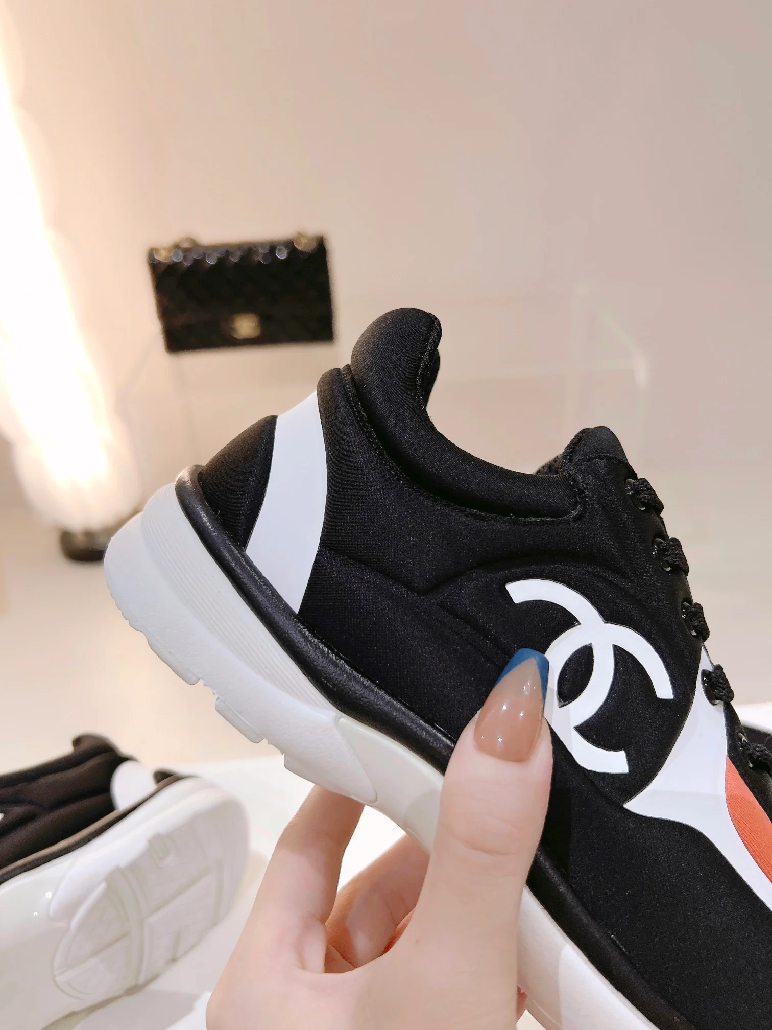 Chanel - Спортивные повседневные туфли - Черно-розовые