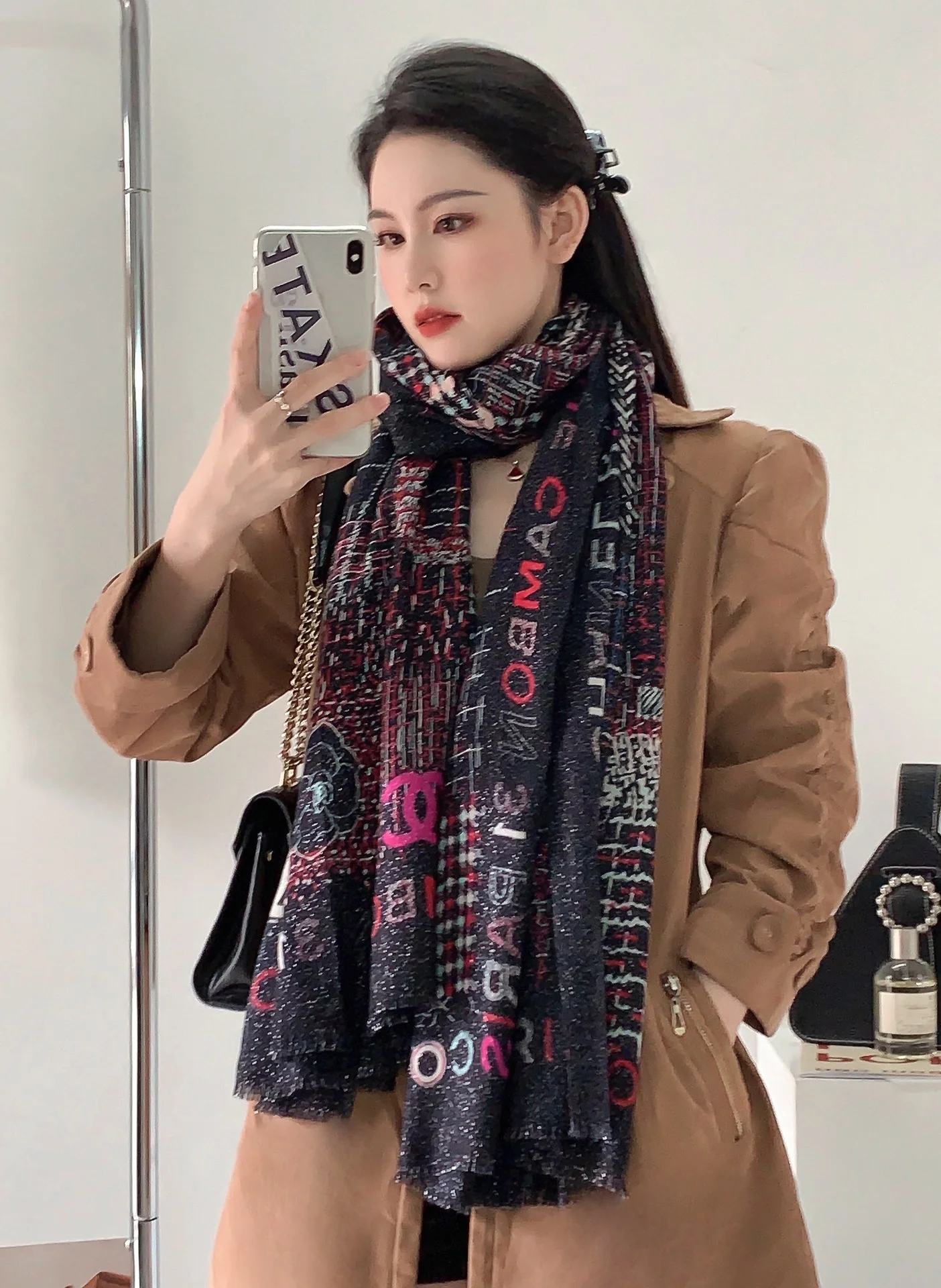 Кашемировый шарф Chanel – 31 Rue Cambon – 110–200 см