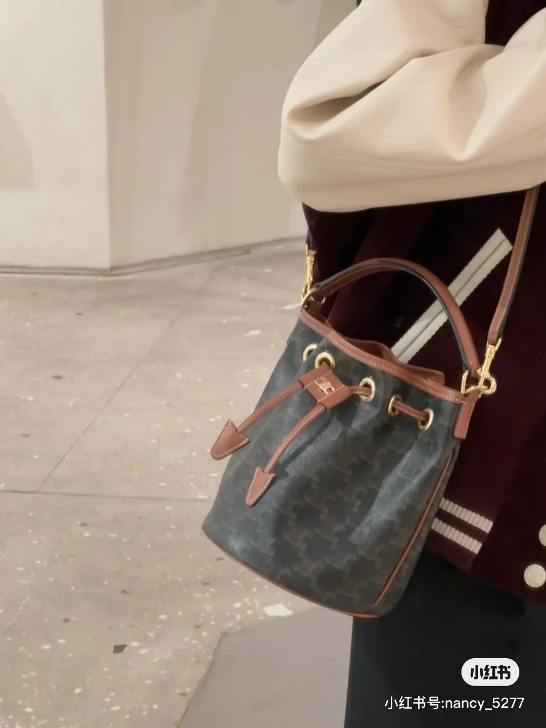 Сумка-ведро Celine Clara на завязках - маленькая