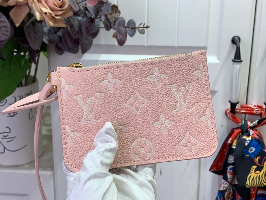 Сумка-ведро LV All-in-Bag из канваса с металлическими деталями - розовая