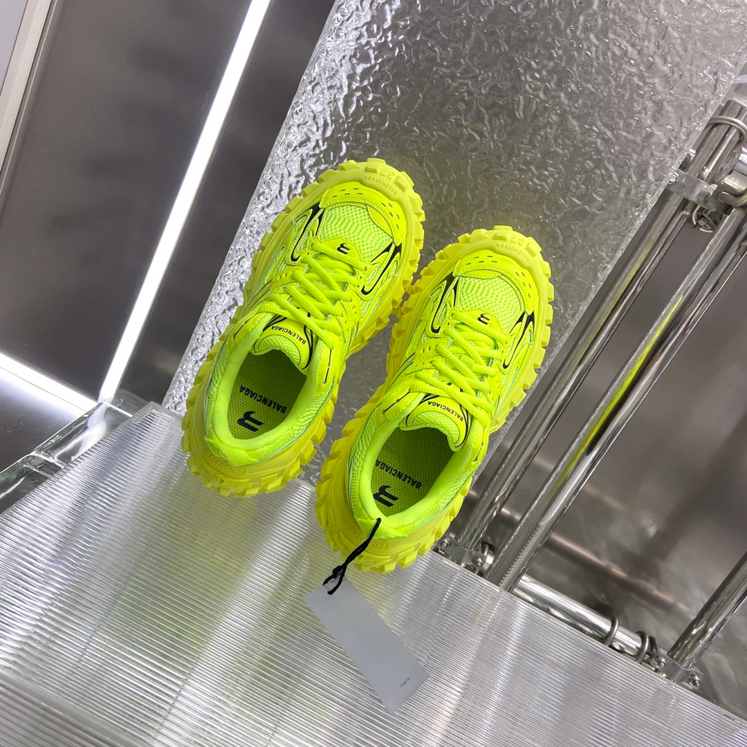 Массивные кроссовки Balenciaga в стиле автомобильных шин - унисекс - ярко-желтые