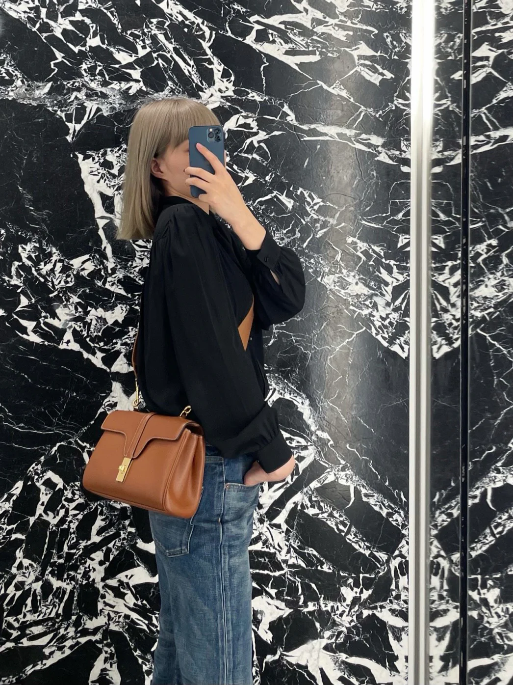 Сумка Celine из мягкой телячьей кожи с 16 узорами - 4