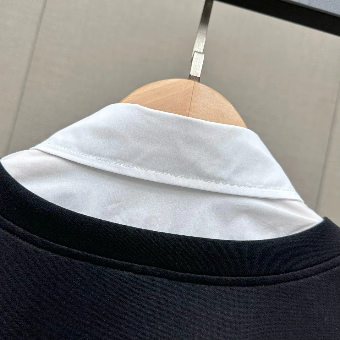 Miu Miu-2404 - Минималистичный повседневный комплект из двух частей из искусственной кожи - Черный