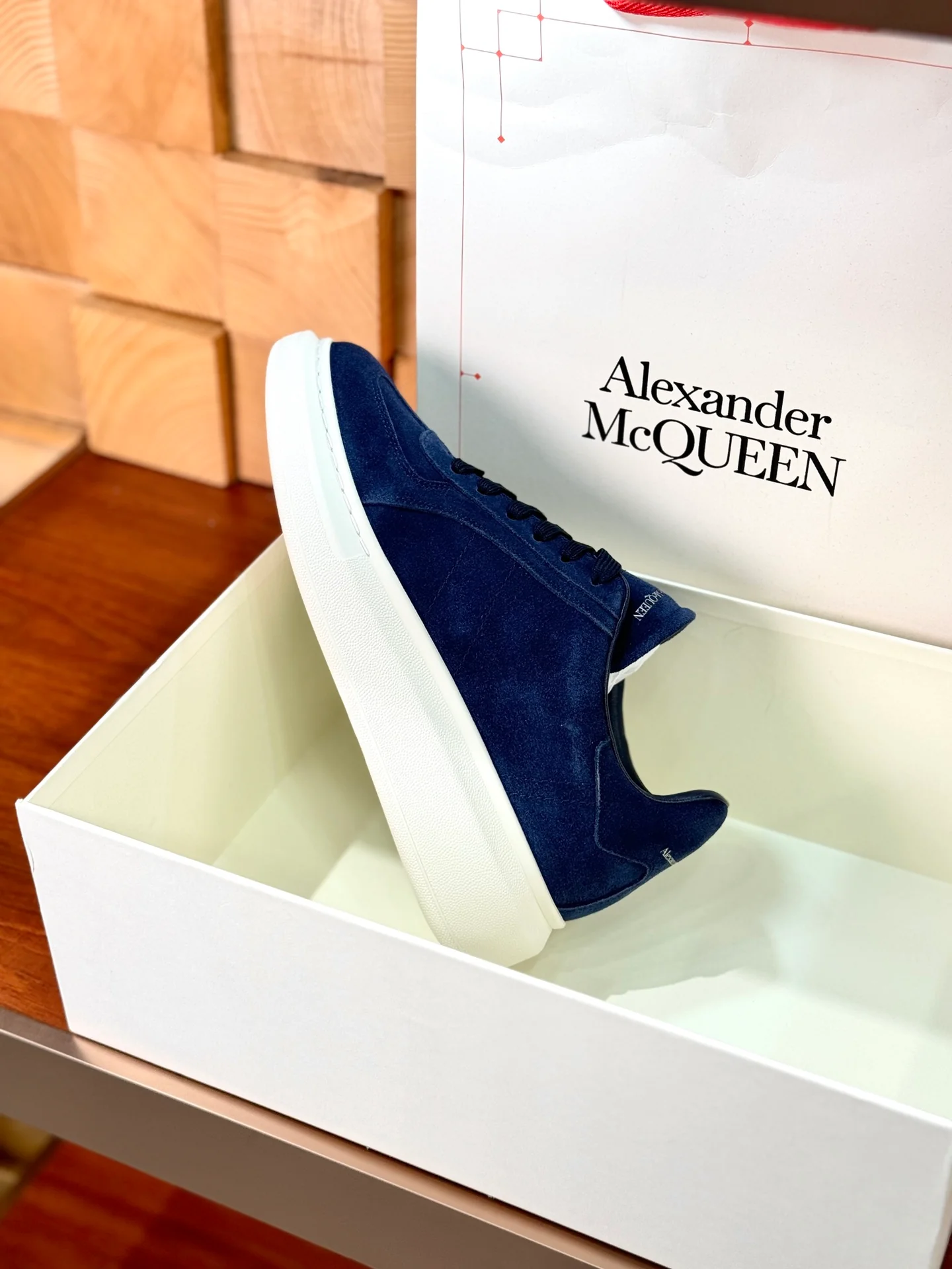 Повседневные туфли McQueen 2024 - синие