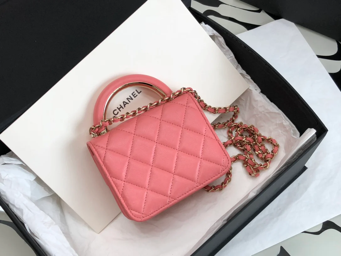 Маленькая сумка Chanel 2022 Métiers d'Art Collection – Розовый – Кожа ягненка