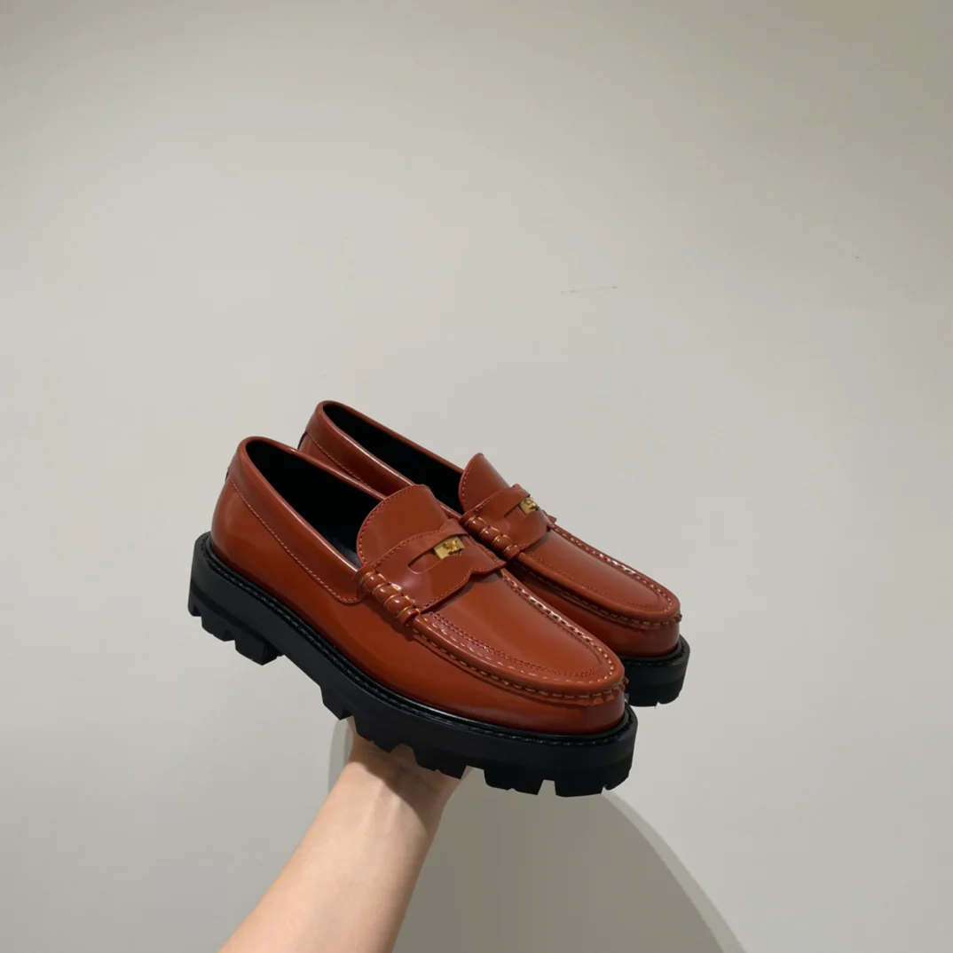 Обувь Celine - Celine - Лоферы - Темно-верблюжий