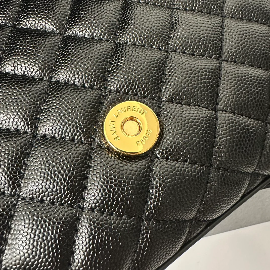 Конверт YSL, маленький, черный и золотой