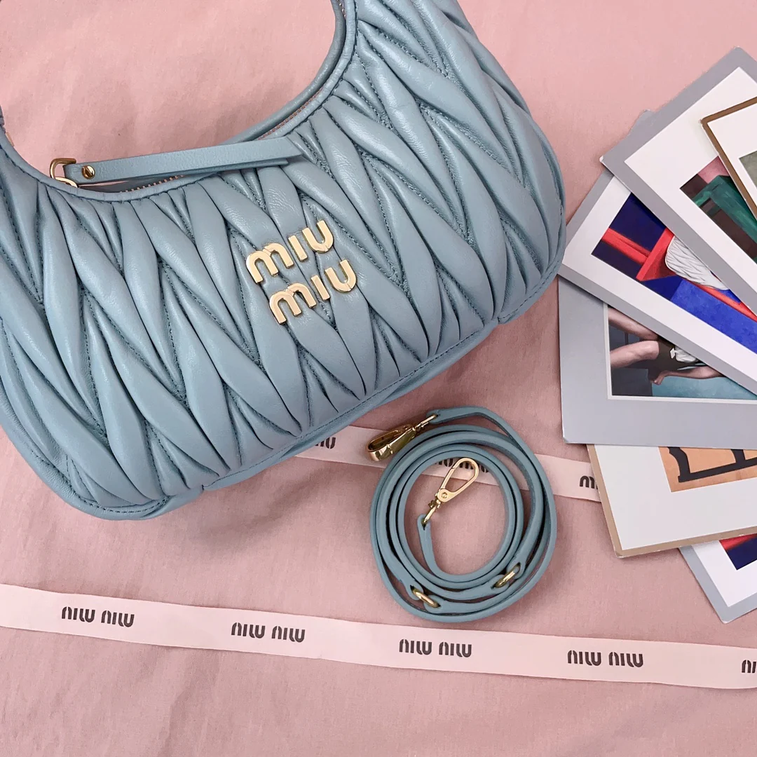 Сумка Miu Miu 5bc125 miuwander - синий макарон