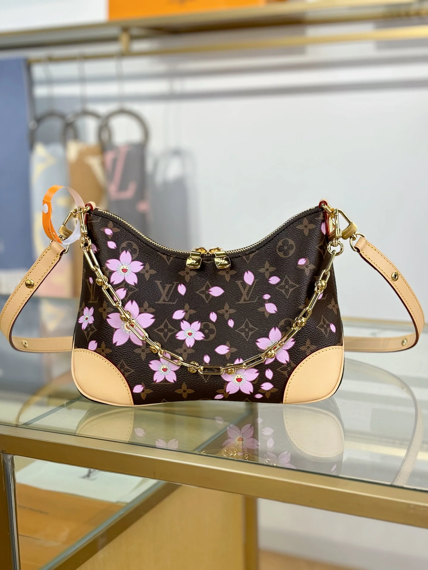 LV-mb163c-tm-boulogne-handbag-small-cherry blossom style