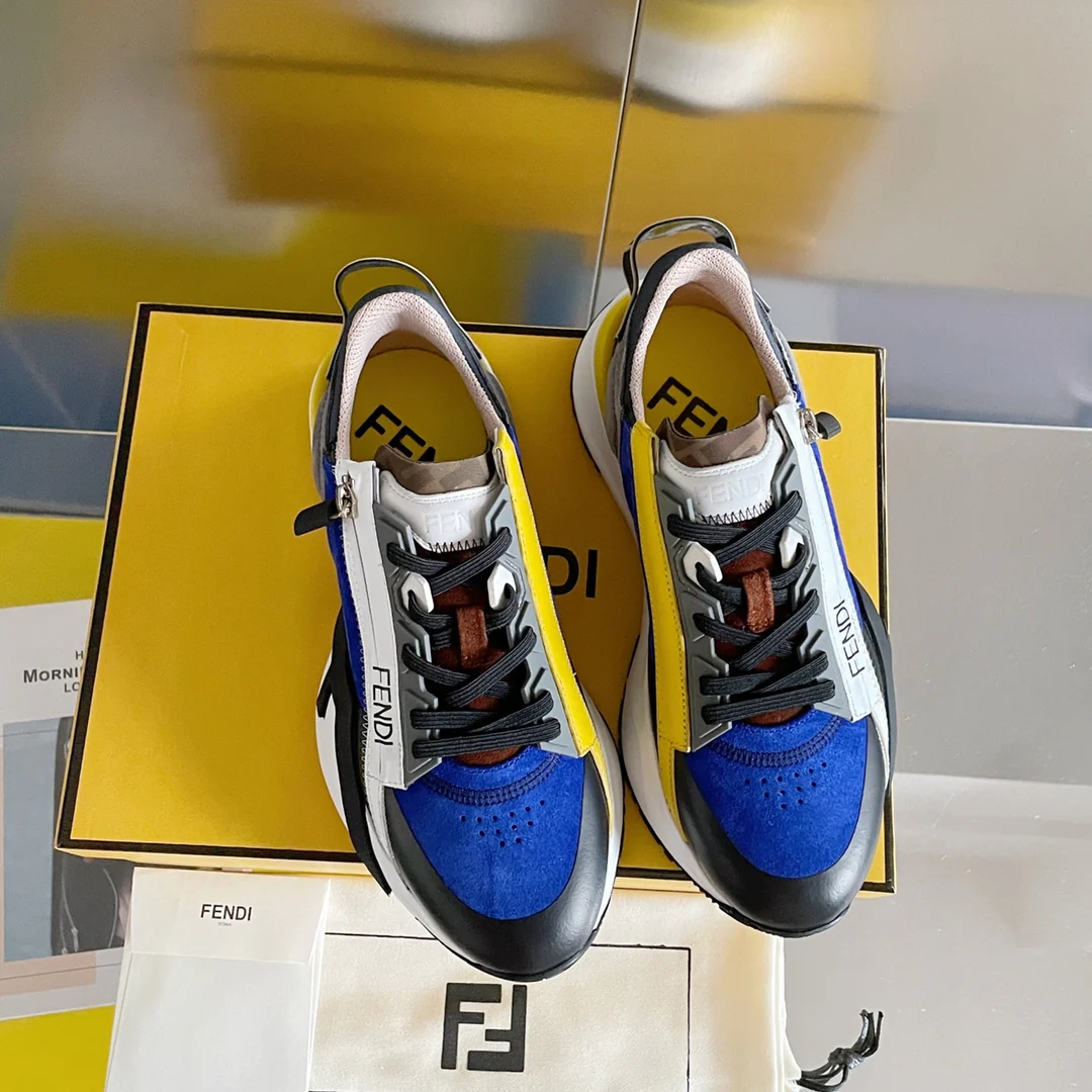 Fendi - Кроссовки и повседневная обувь - Сине-желтые