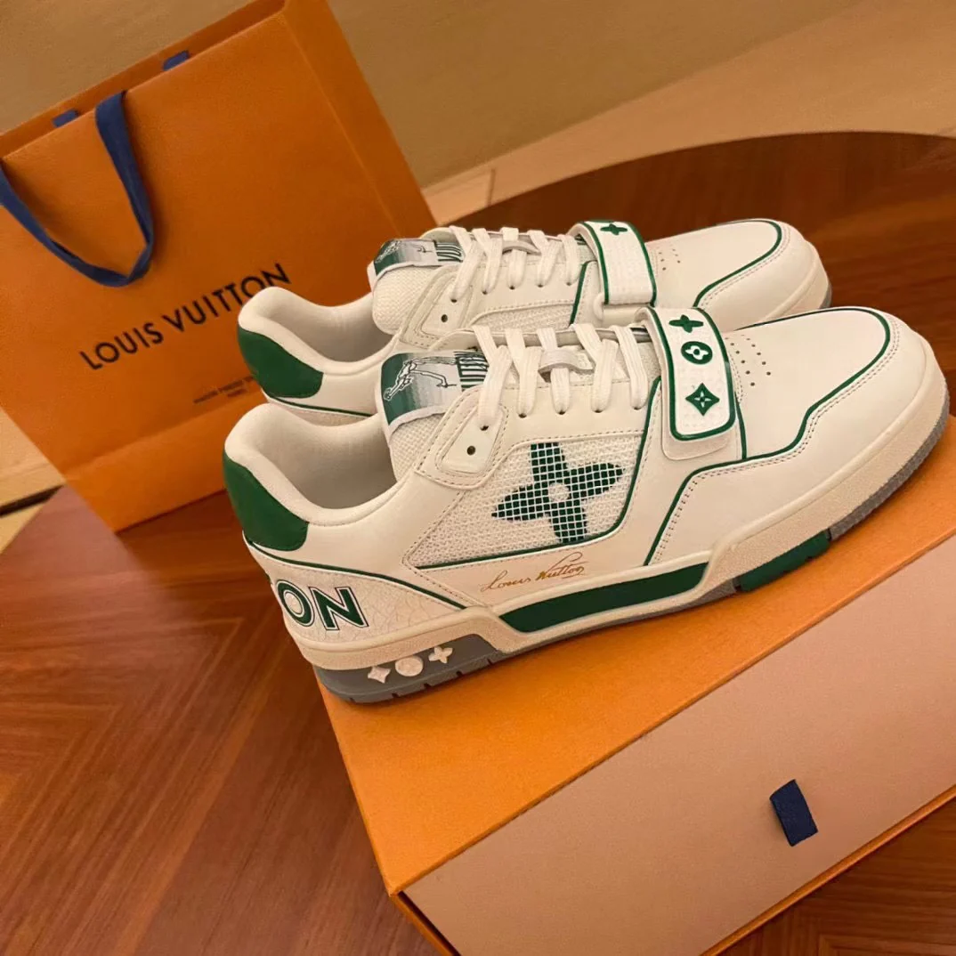 Кроссовки LV Trainer Series - на липучках - унисекс - бело-синие