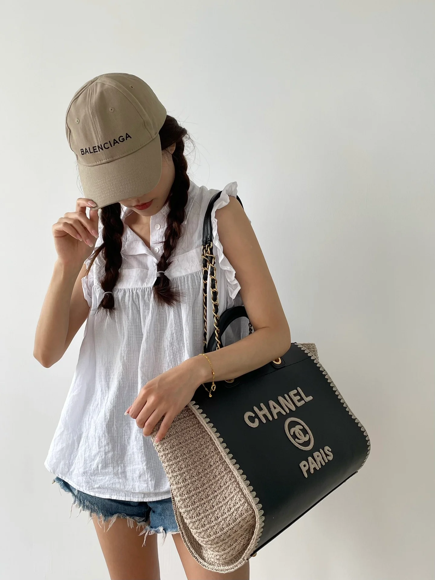 Сумка-тоут Chanel Ohanel, пляжная сумка, сумка для покупок