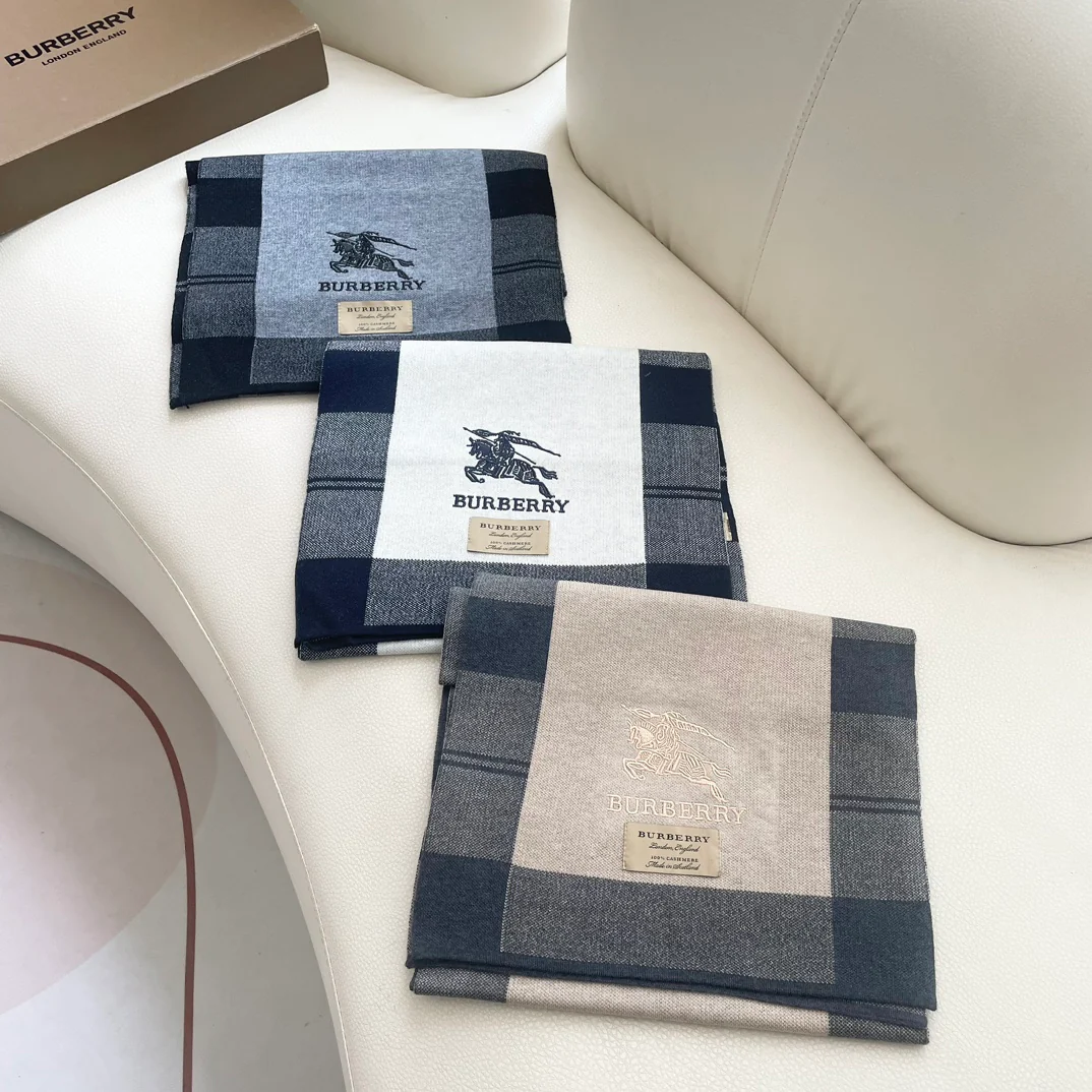 Классический клетчатый шарф Burberry 2024 - 2 шт.