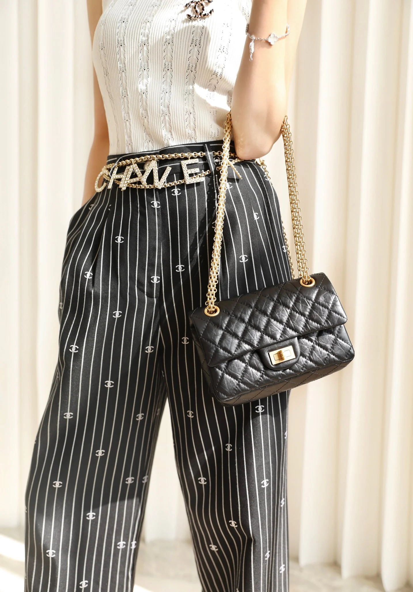 Chanel 255 Classic 20???? - Черный - Винтажная золотая пряжка