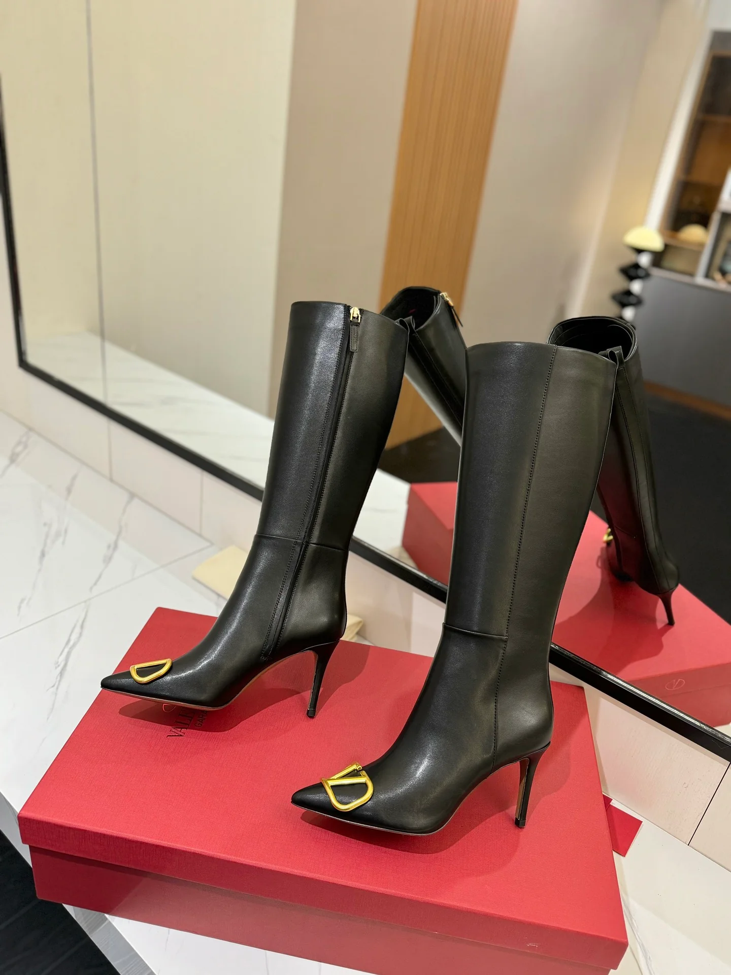 Ботинки для верховой езды Valentino 2024 - черные