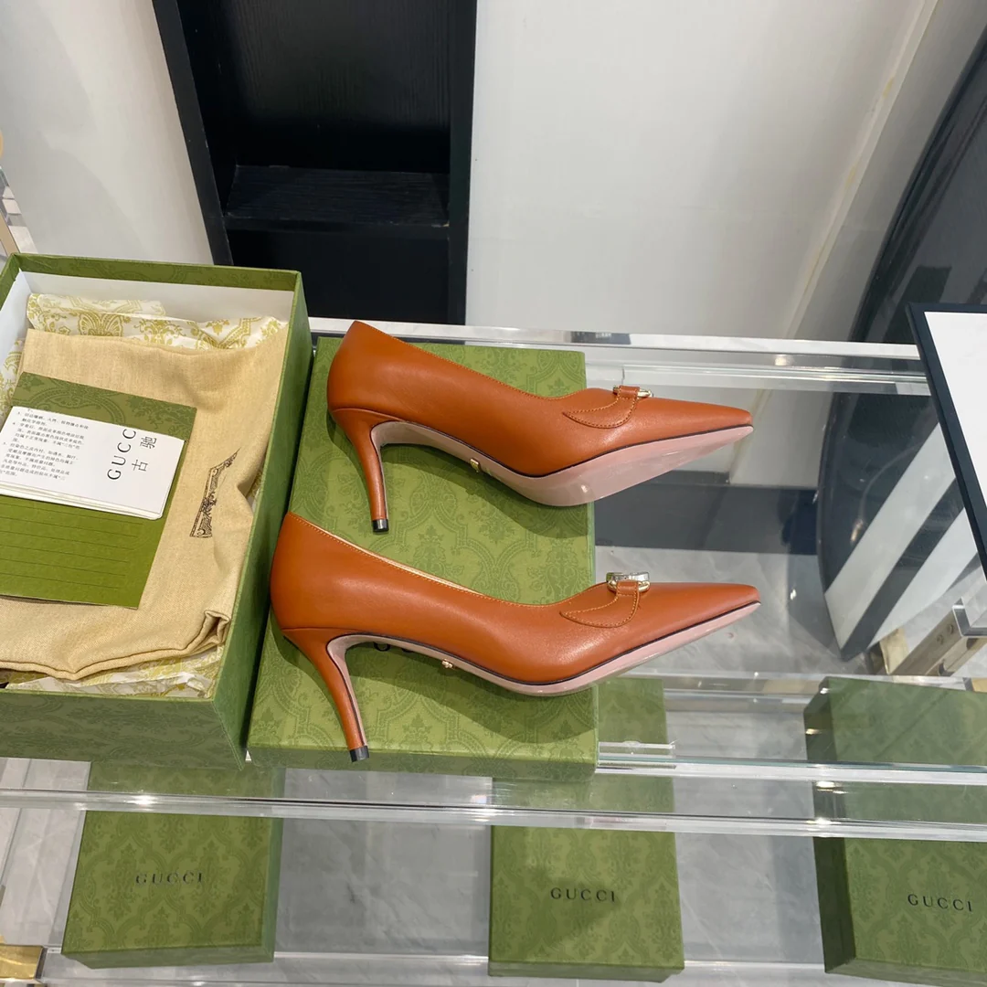 Gucci - Ретро - Туфли на высоком каблуке с острым носком