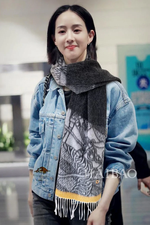 Классический шарф Loro Piana с цветными блоками по краю - 33 - 190 см - 100 - Кашемир Top Extreme Wild Goat - 1