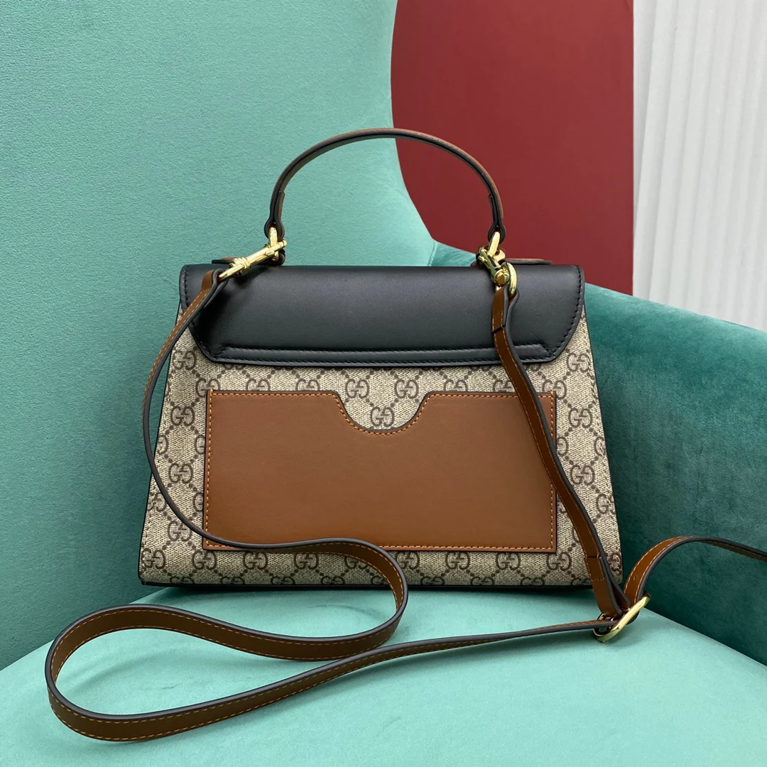 Большая сумка Gucci Padlock, черная, 28 см x 11 см x 19 см.