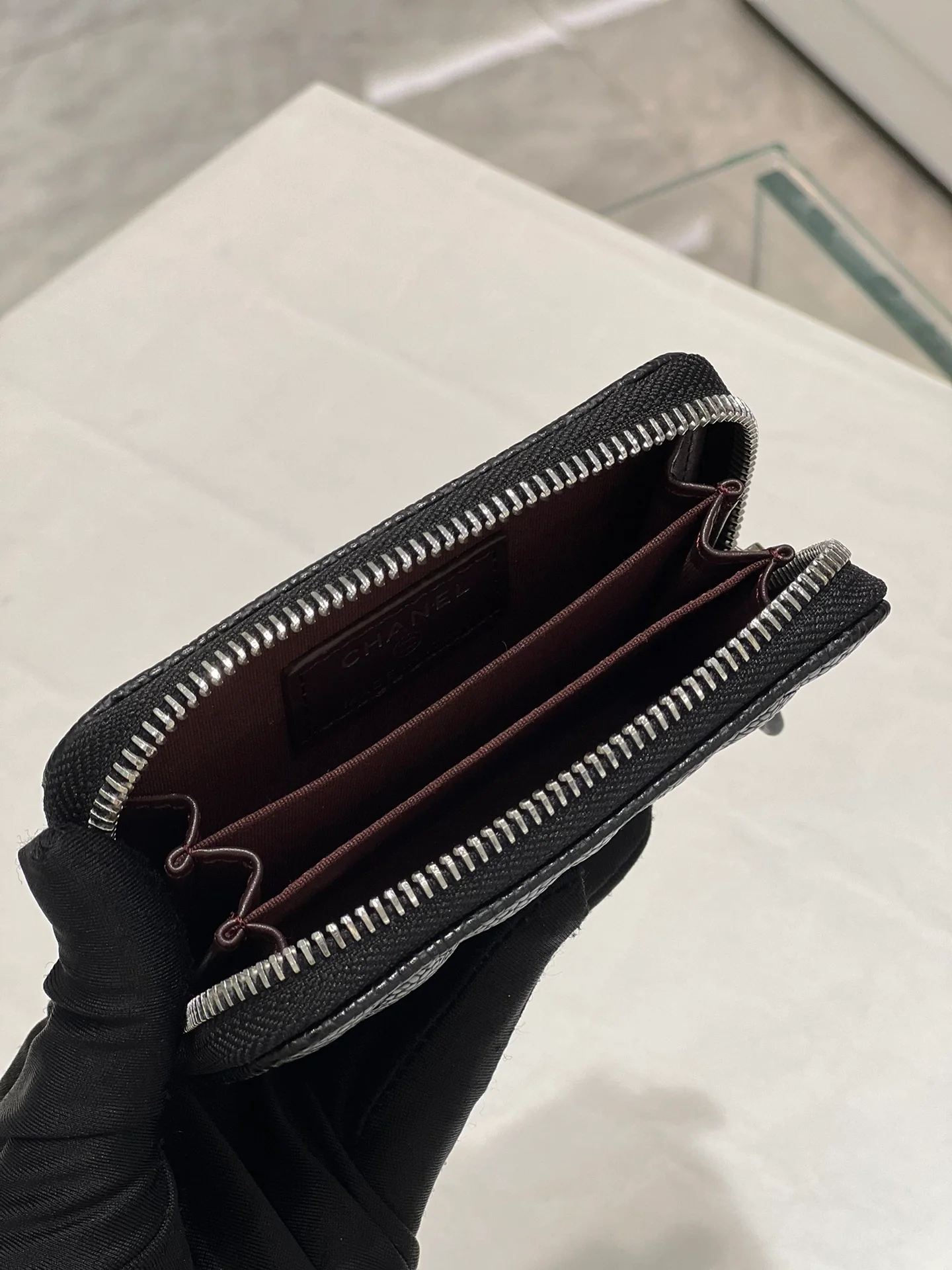 Классический кошелек для монет Chanel CF на молнии