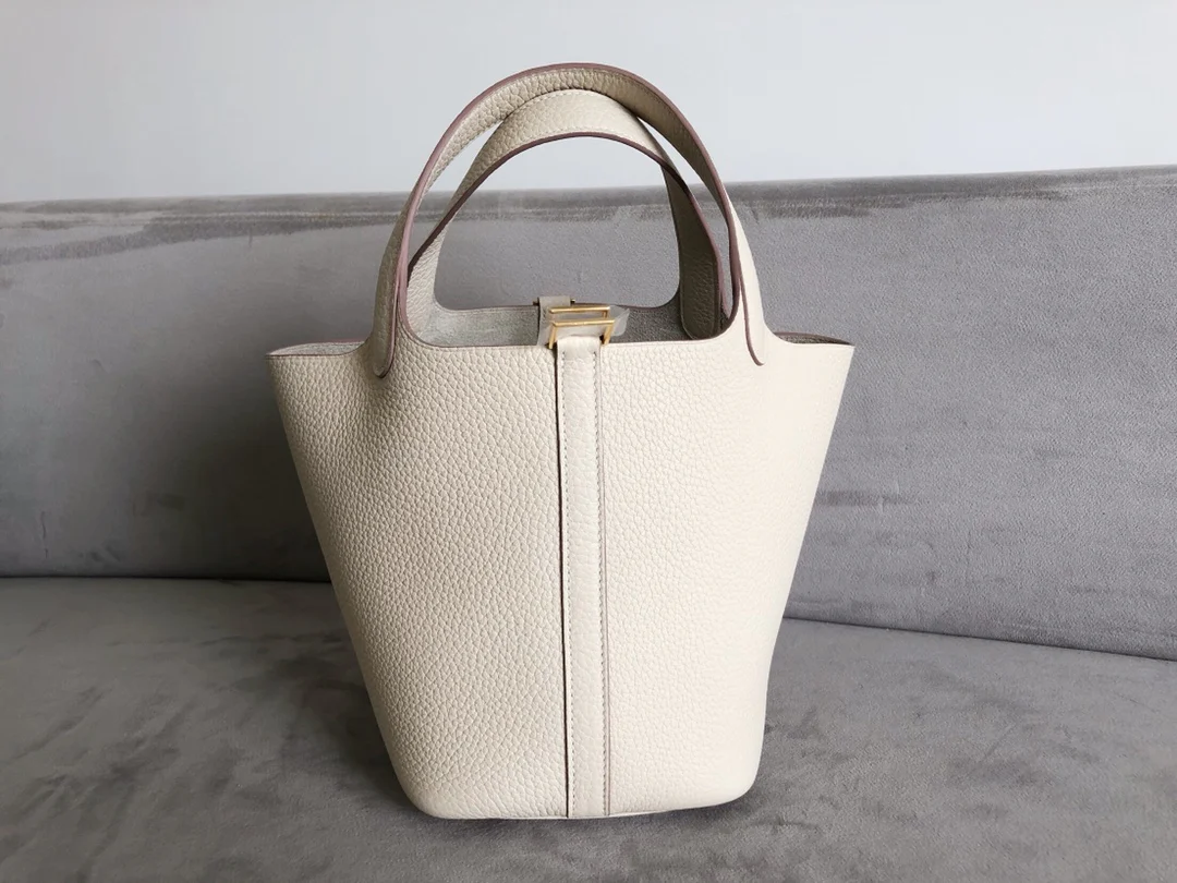 Пряжка из белого золота Hermes Picotin 18tc Milkshake