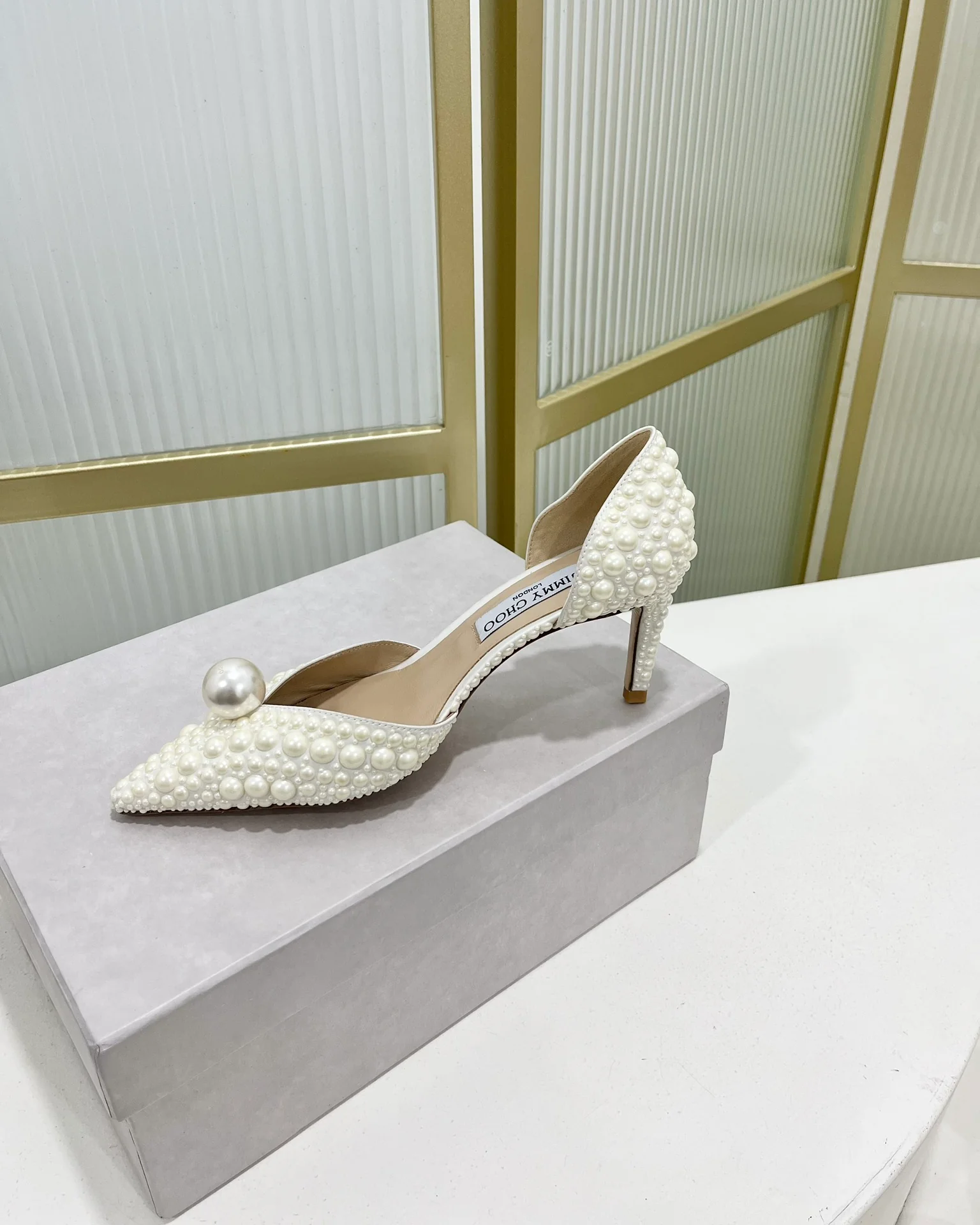 Сандалии Jimmy Retro Pearl Series Flat Sandals - 8-5 см - белые