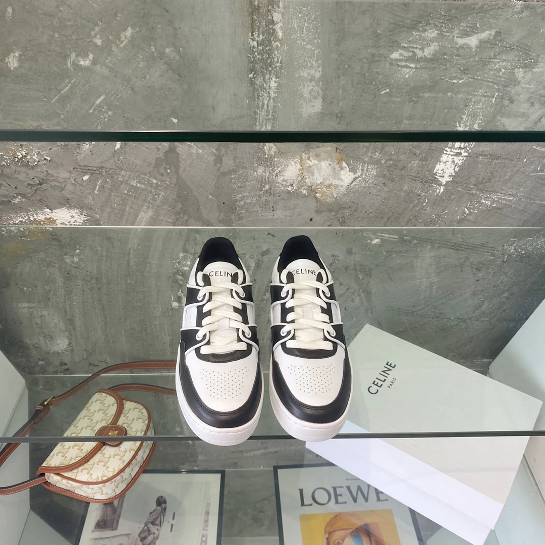 Новинка 2022 года от Celine - Белые кроссовки/Повседневная обувь - Унисекс - Черные