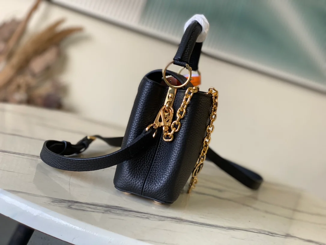 Кожаная сумка LV Capucines - синяя