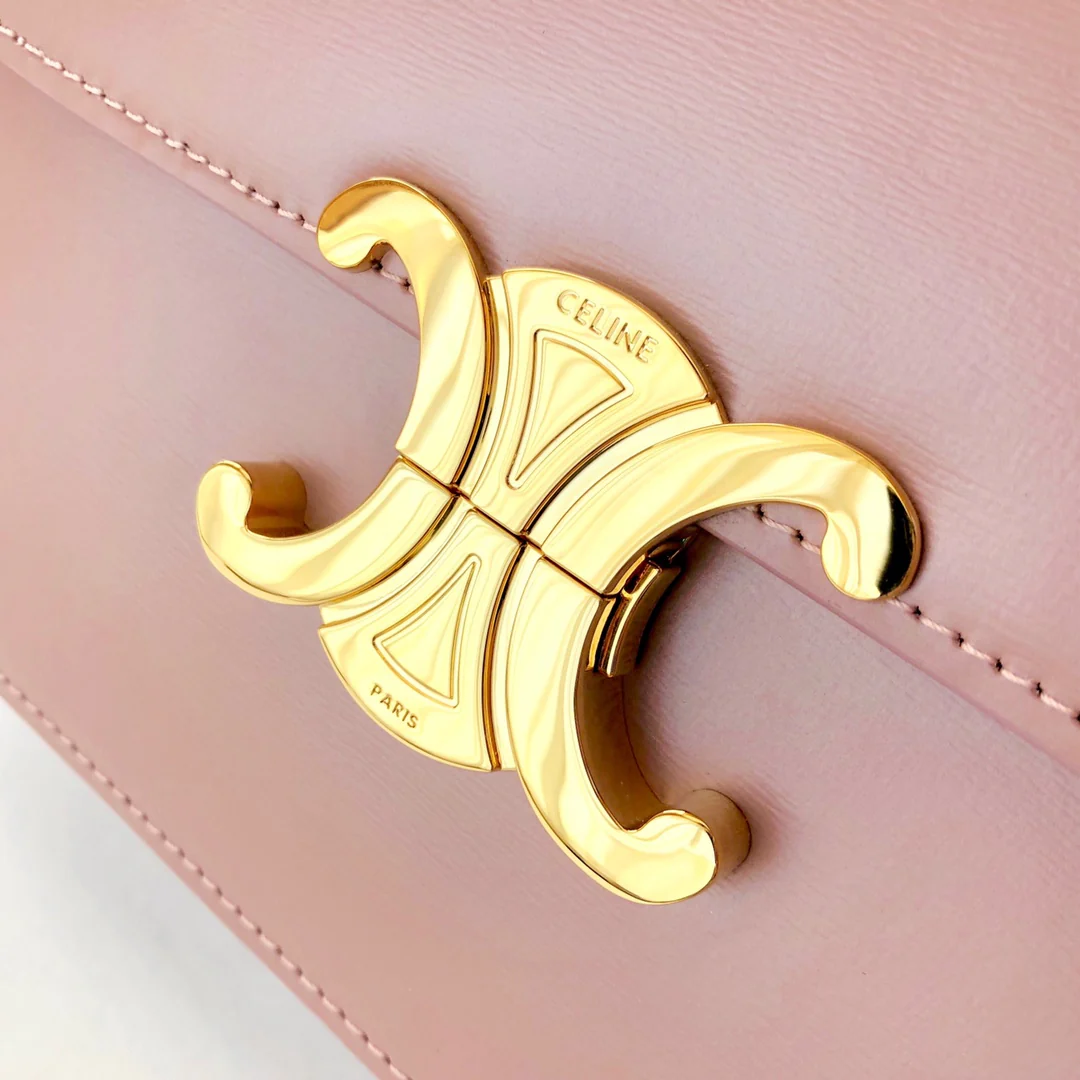 Celine Triomphe Medium Calfkin Rose Pink