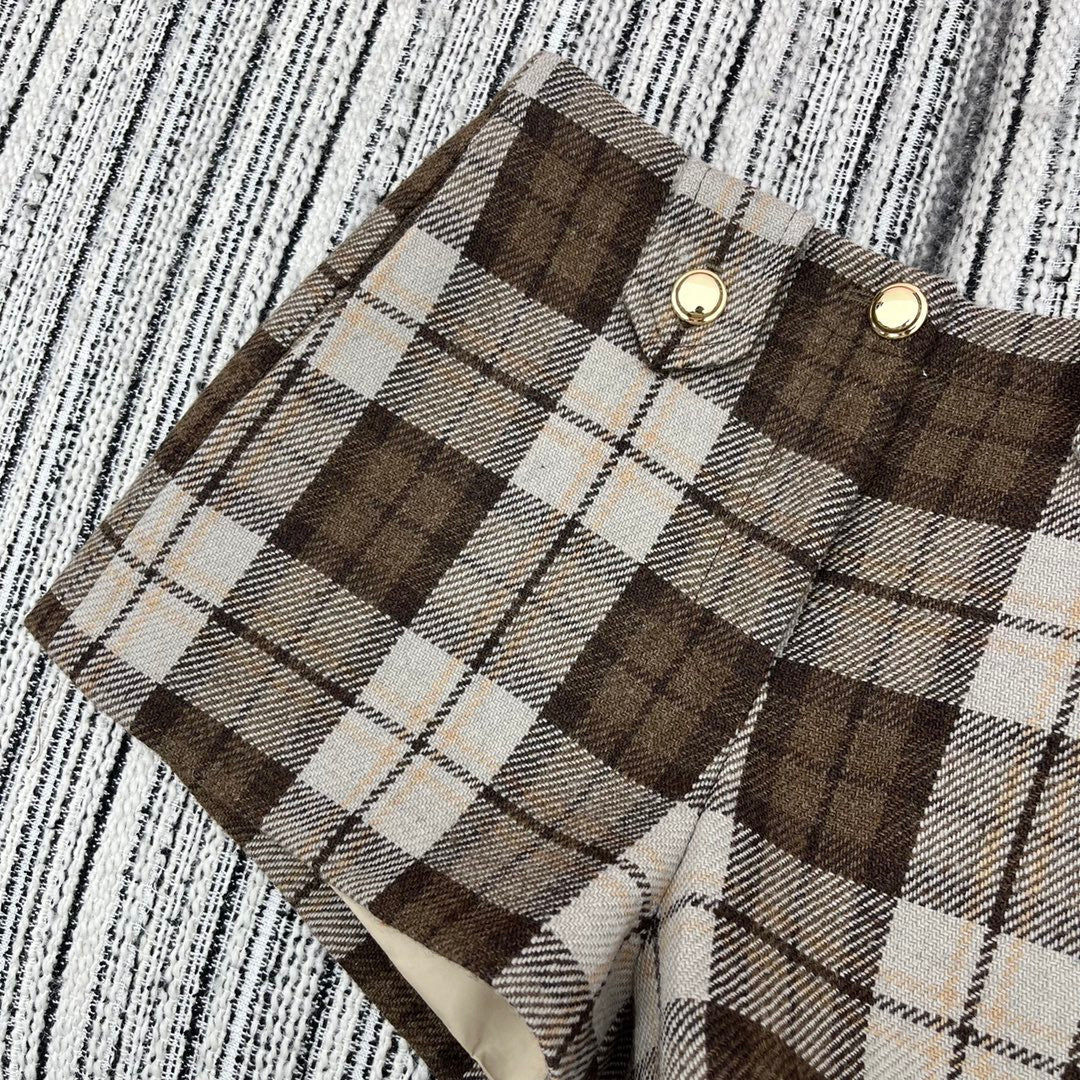 Miu Miu - 2404 - Новые клетчатые шорты с высокой талией