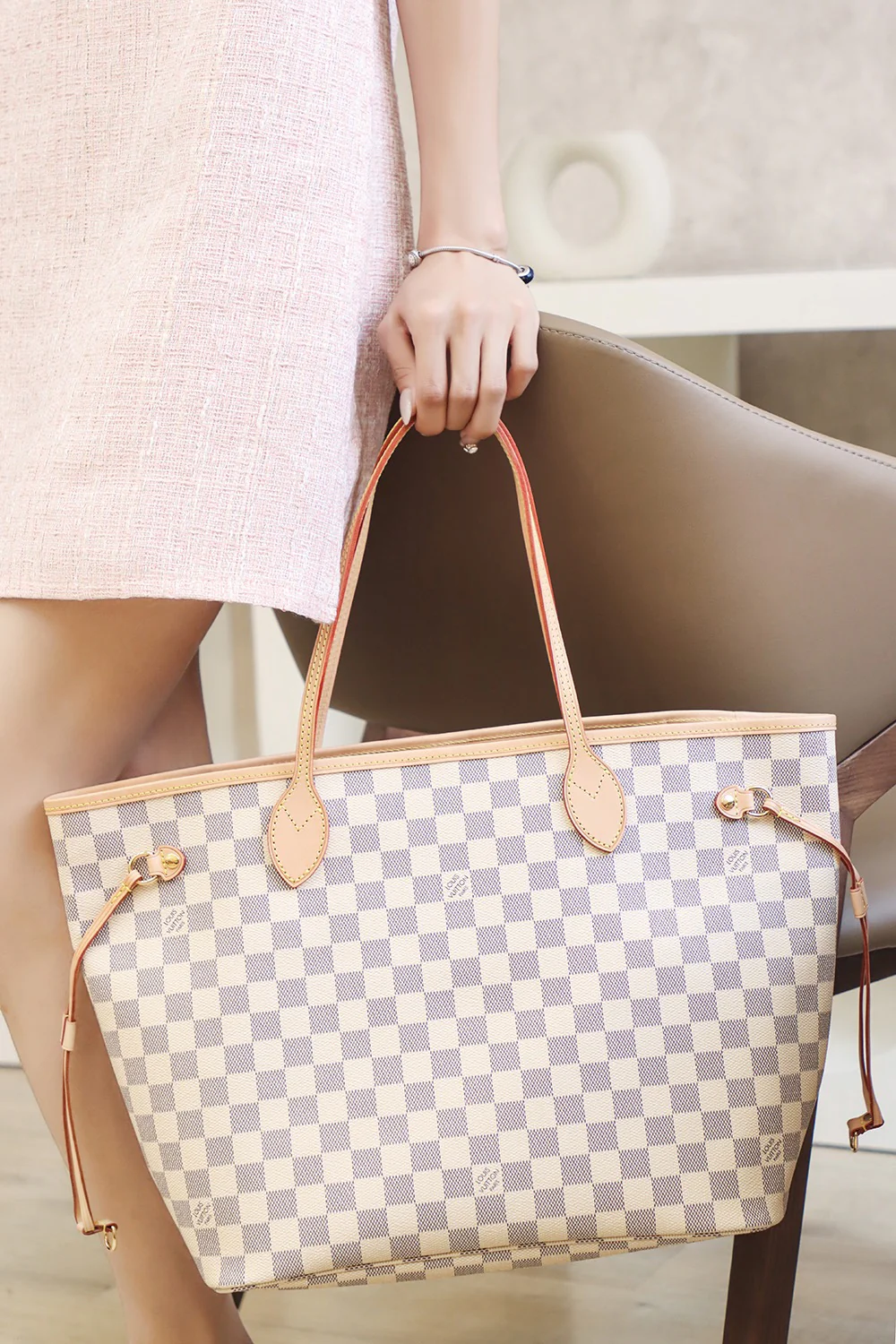 n41361-LV-Damage Сумка Neverfull - Белая