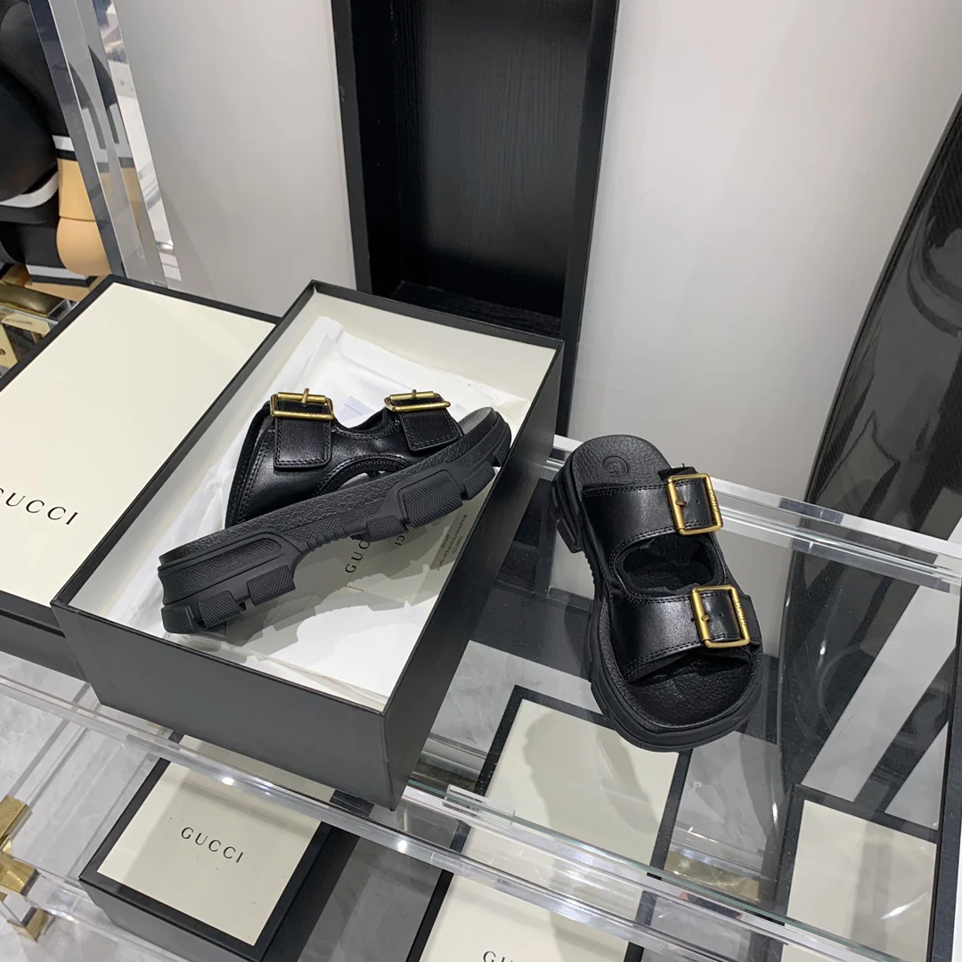 Тапочки на платформе Gucci - 2