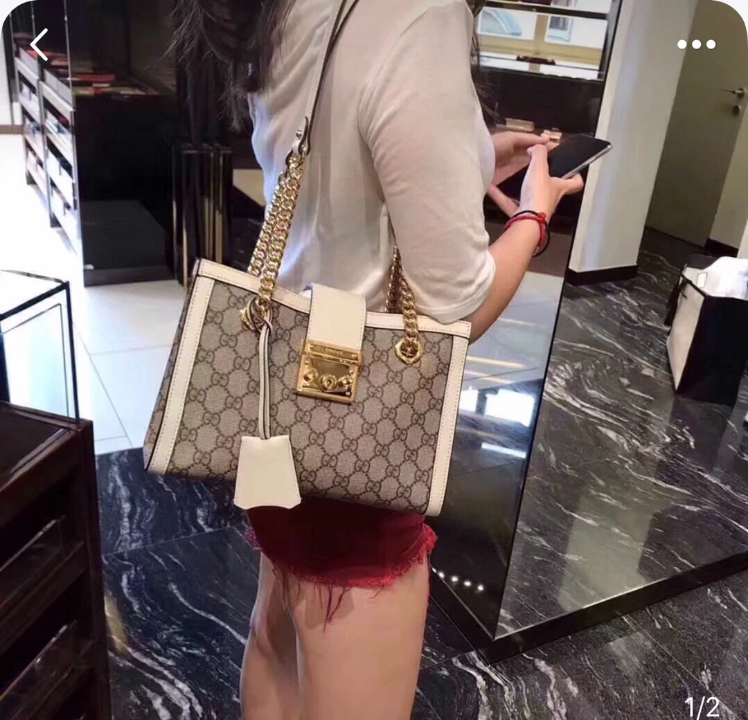 Маленькая сумка-шоппер Gucci с замком - 2 шт.