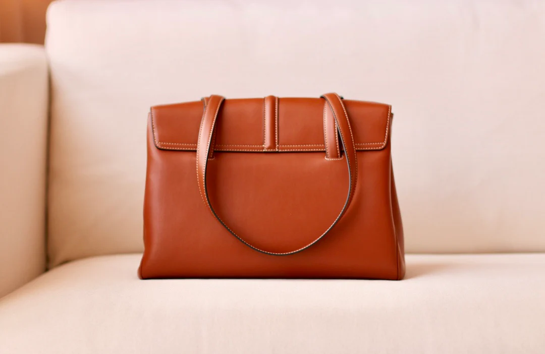 Сумка Celine Soft 16 Medium из гладкой коровьей кожи - коричневая