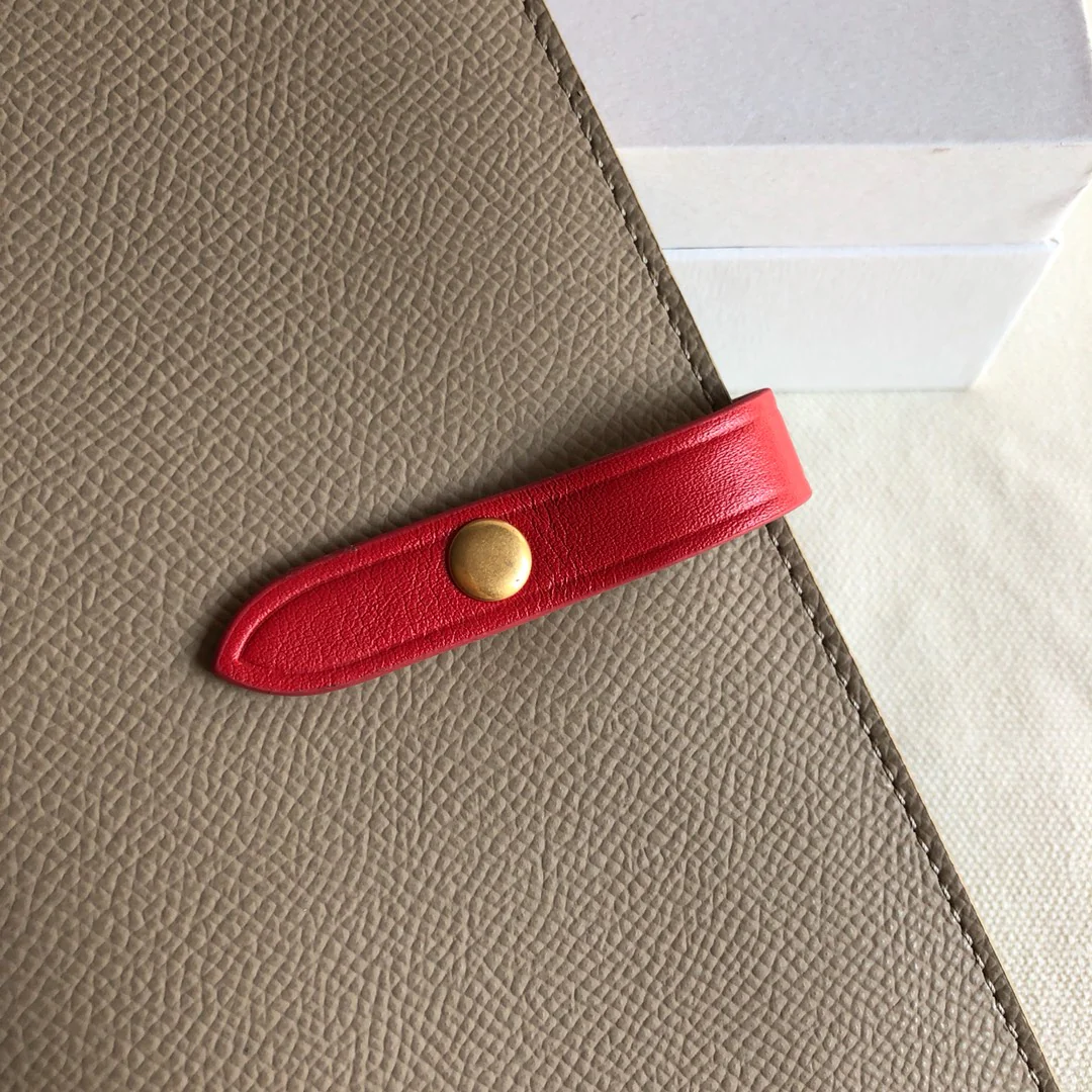 Длинный кошелек Celine — абрикосовый и фуксия — с принтом пальм.