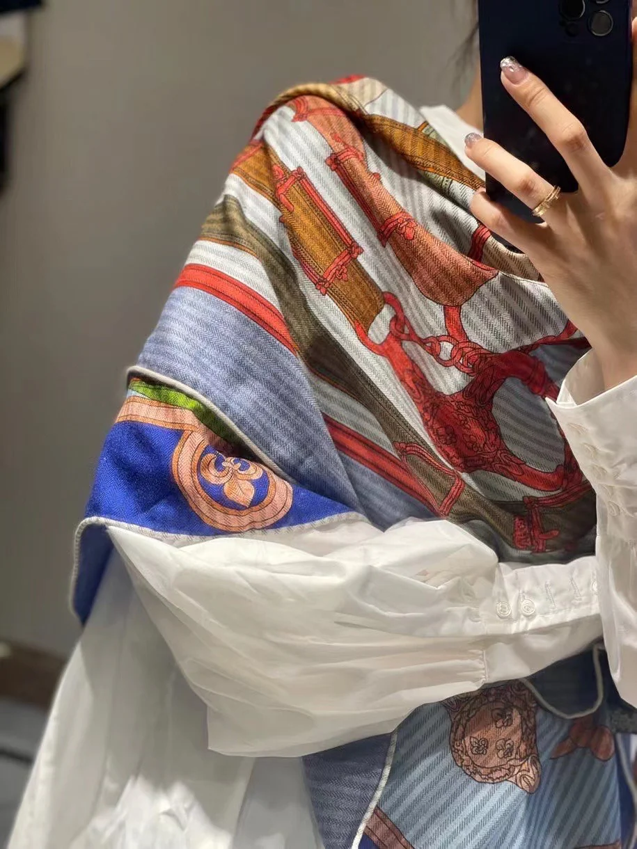 Hermes - Двусторонний шарф с принтом