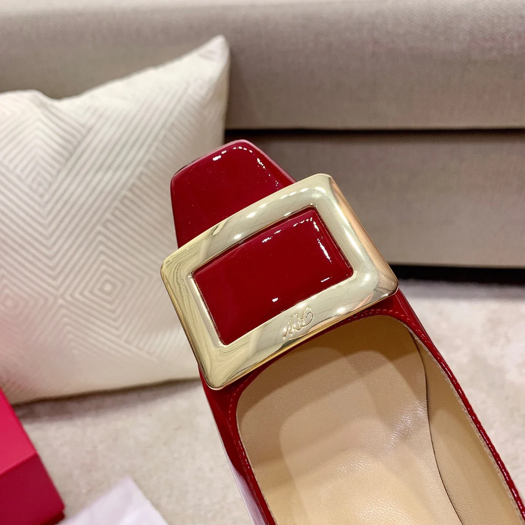 Каблук-блок RV-4-5 см, бордовый-1