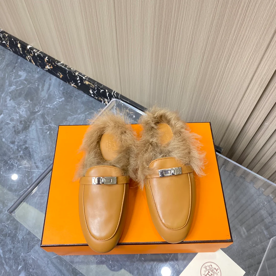 Классические лоферы Hermes - верблюжий цвет