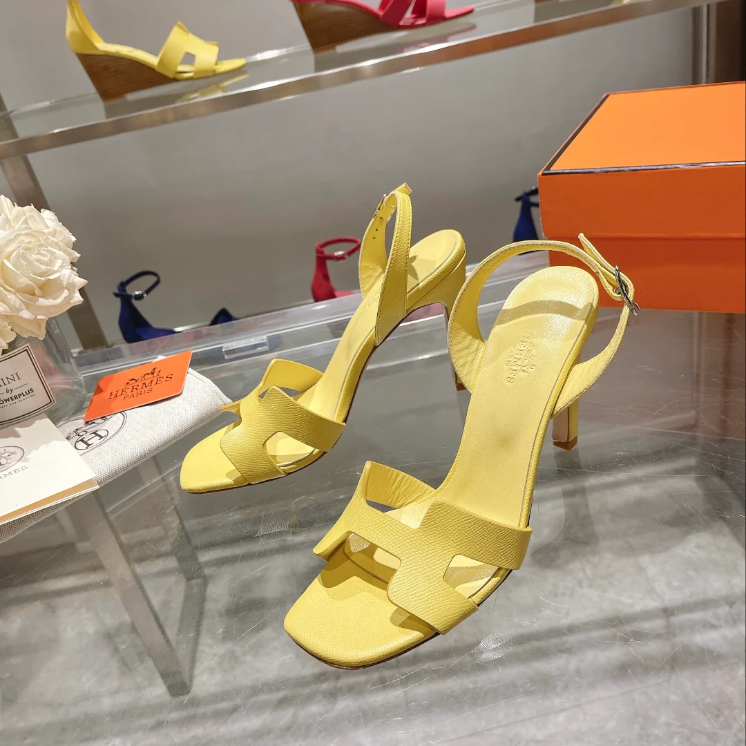 Новинка весны 2022 года от Hermes - Сандалии на высоком каблуке - 1