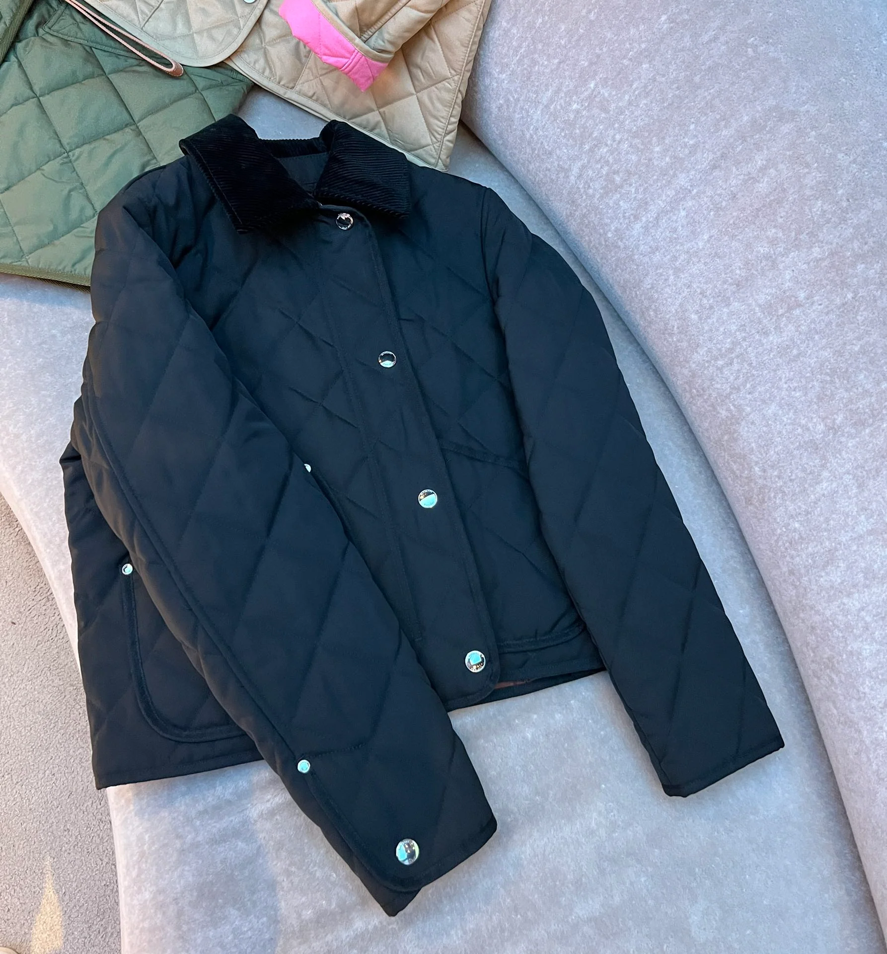 Пальто Burberry осень/зима - Классическая клетка, вельветовый воротник - 1 шт.