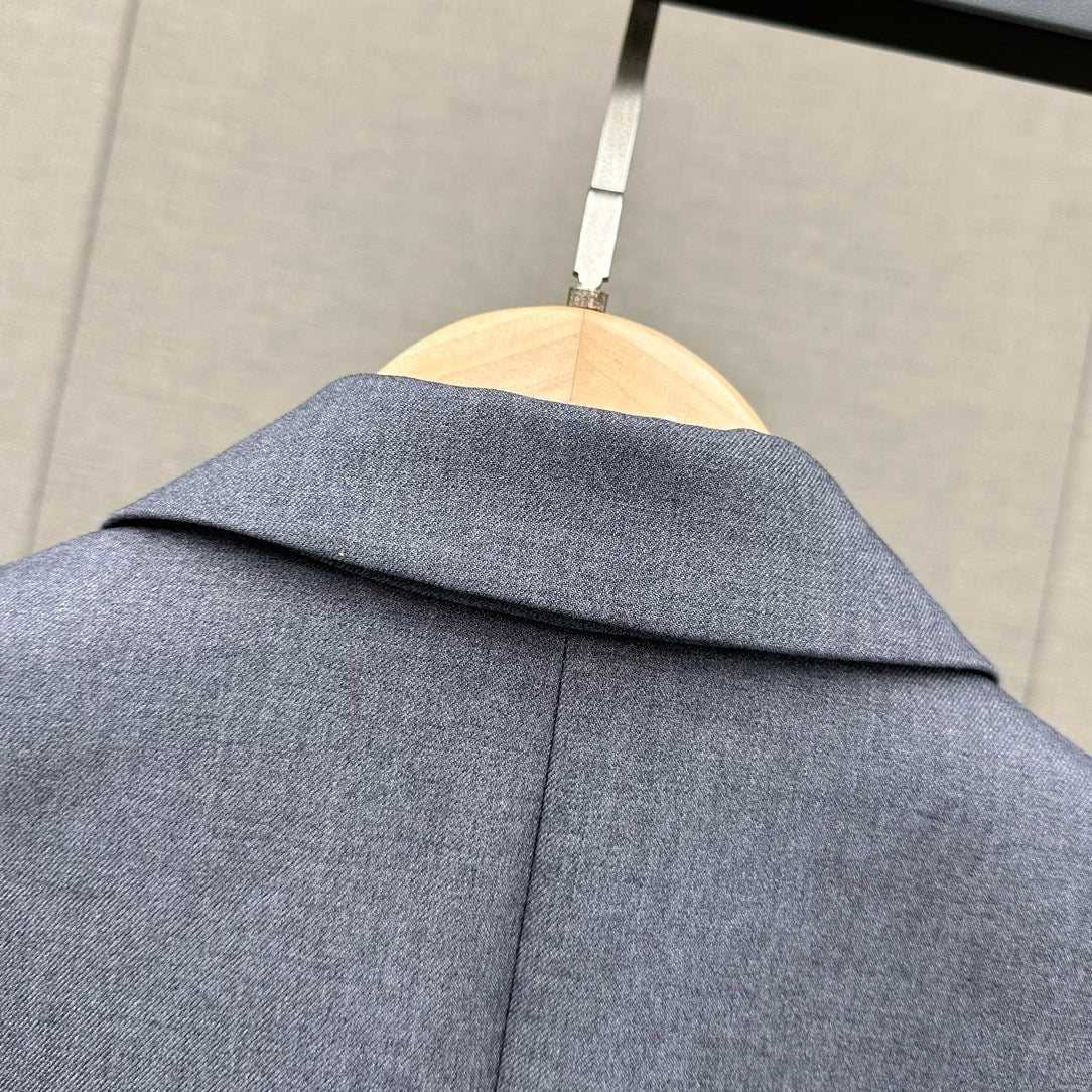 Miu Miu - 2404 - Минималистичный короткий купальник - Серый