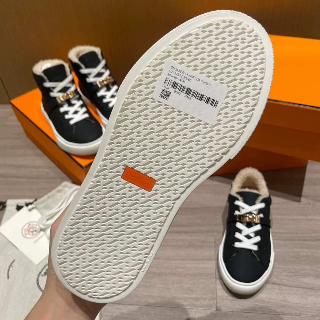 Высокие шерстяные кроссовки Hermes Kelly, низкие кроссовки унисекс, черные