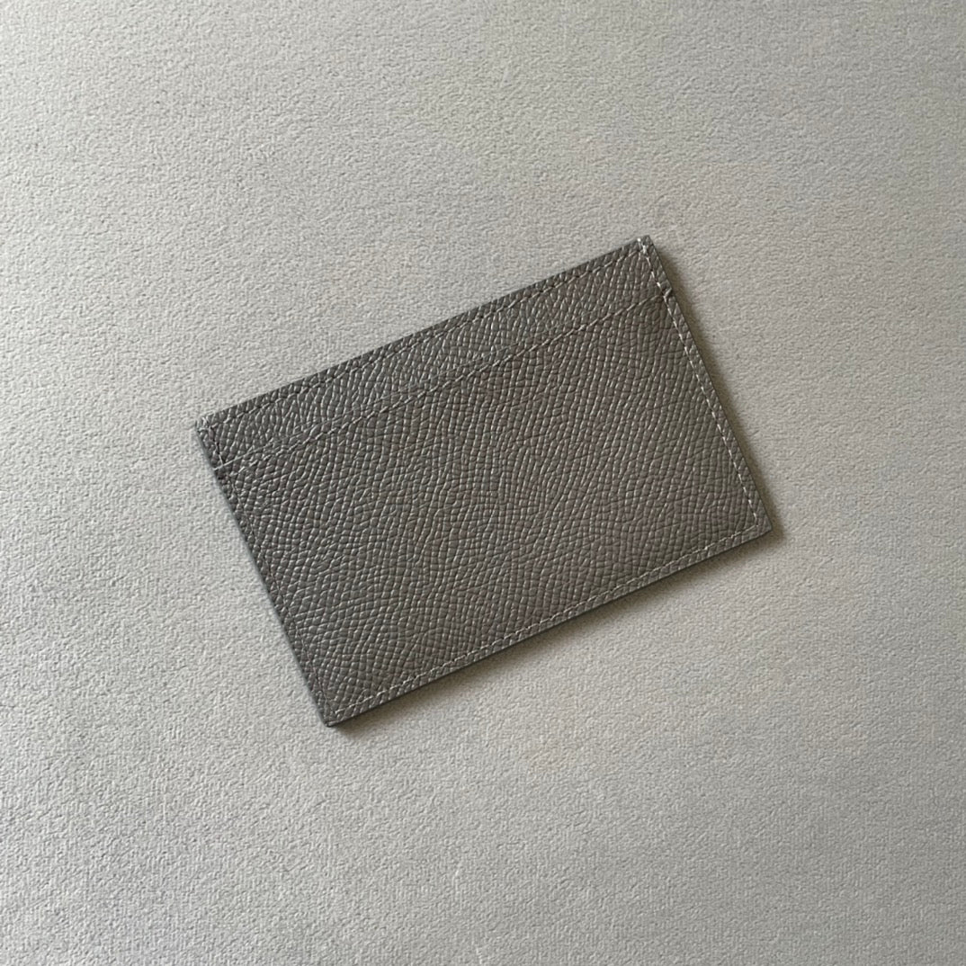 Celine-小号卡包 粒面小牛皮 铁灰色