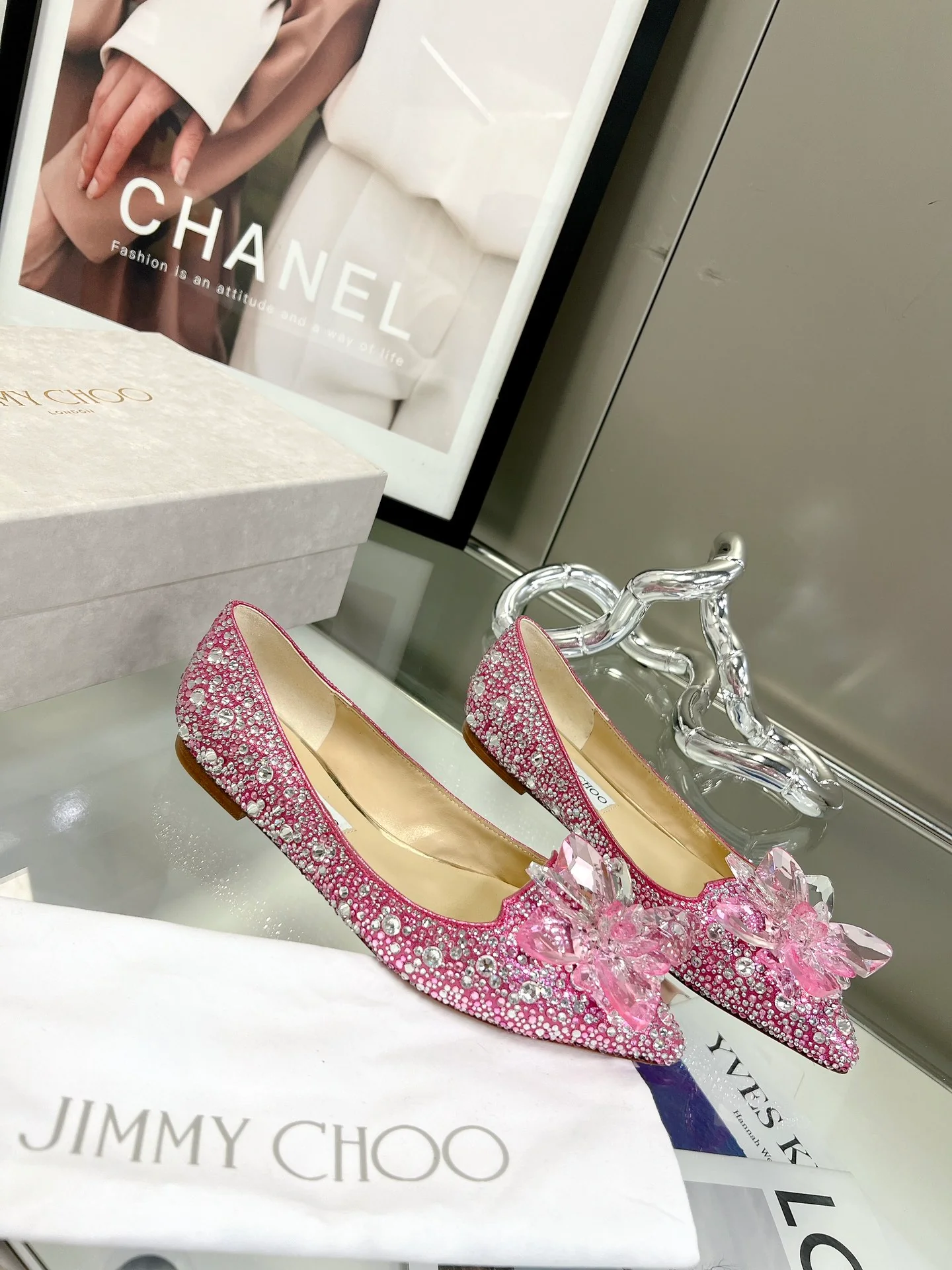 Свадебные туфли Jimmy Crystal - балетки - розовые