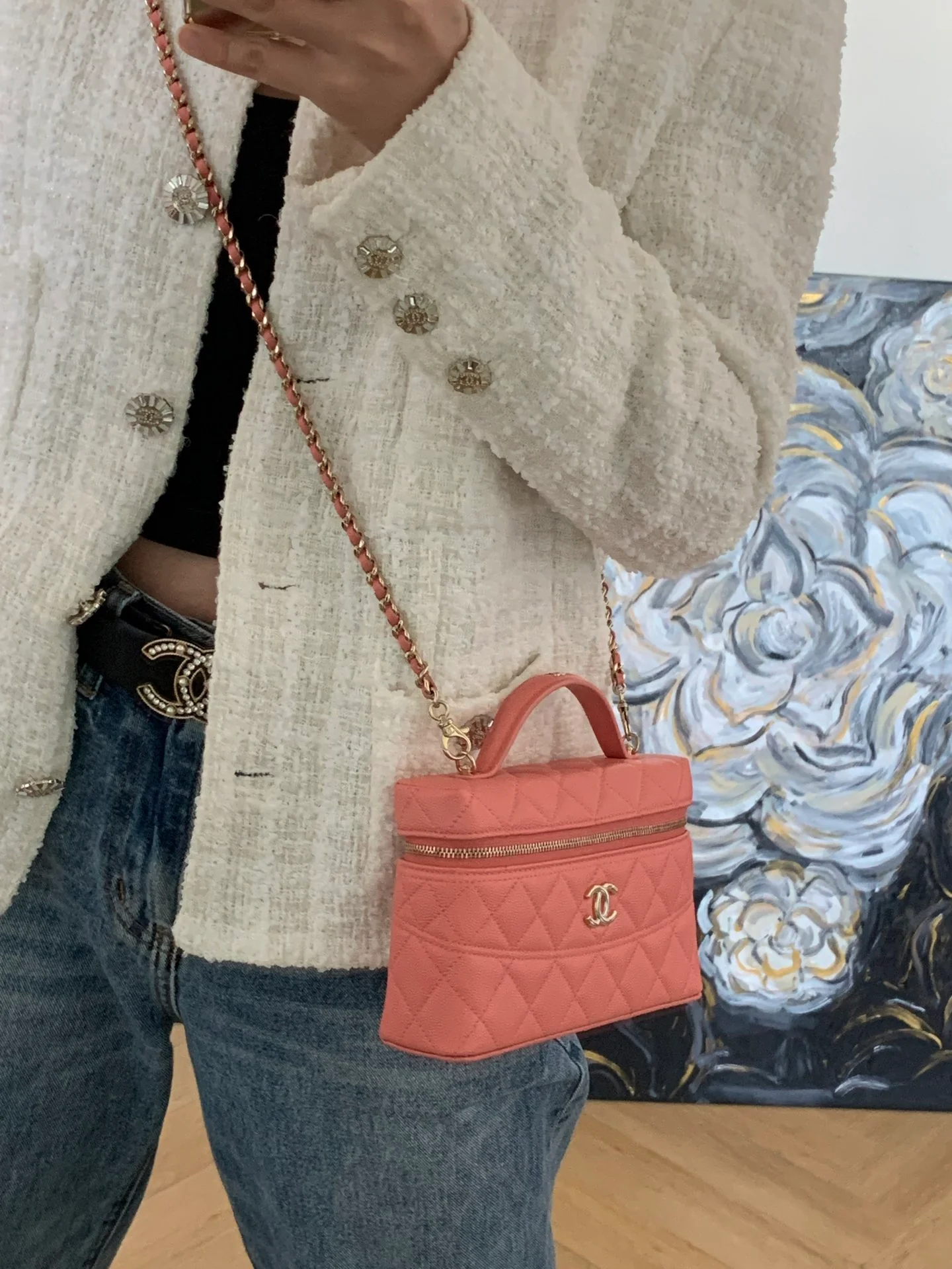 Сумка-мессенджер Chanel LP, розовая.