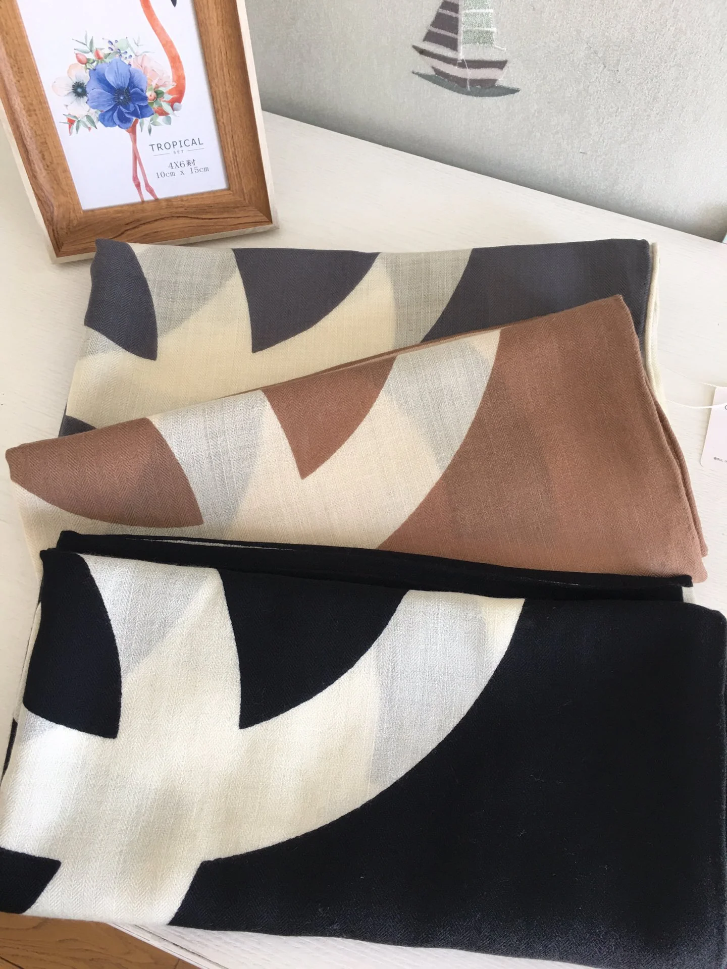 Большой квадратный шарф Chanel - 140 см - 30 - Шелк 70 - Шерсть - 1