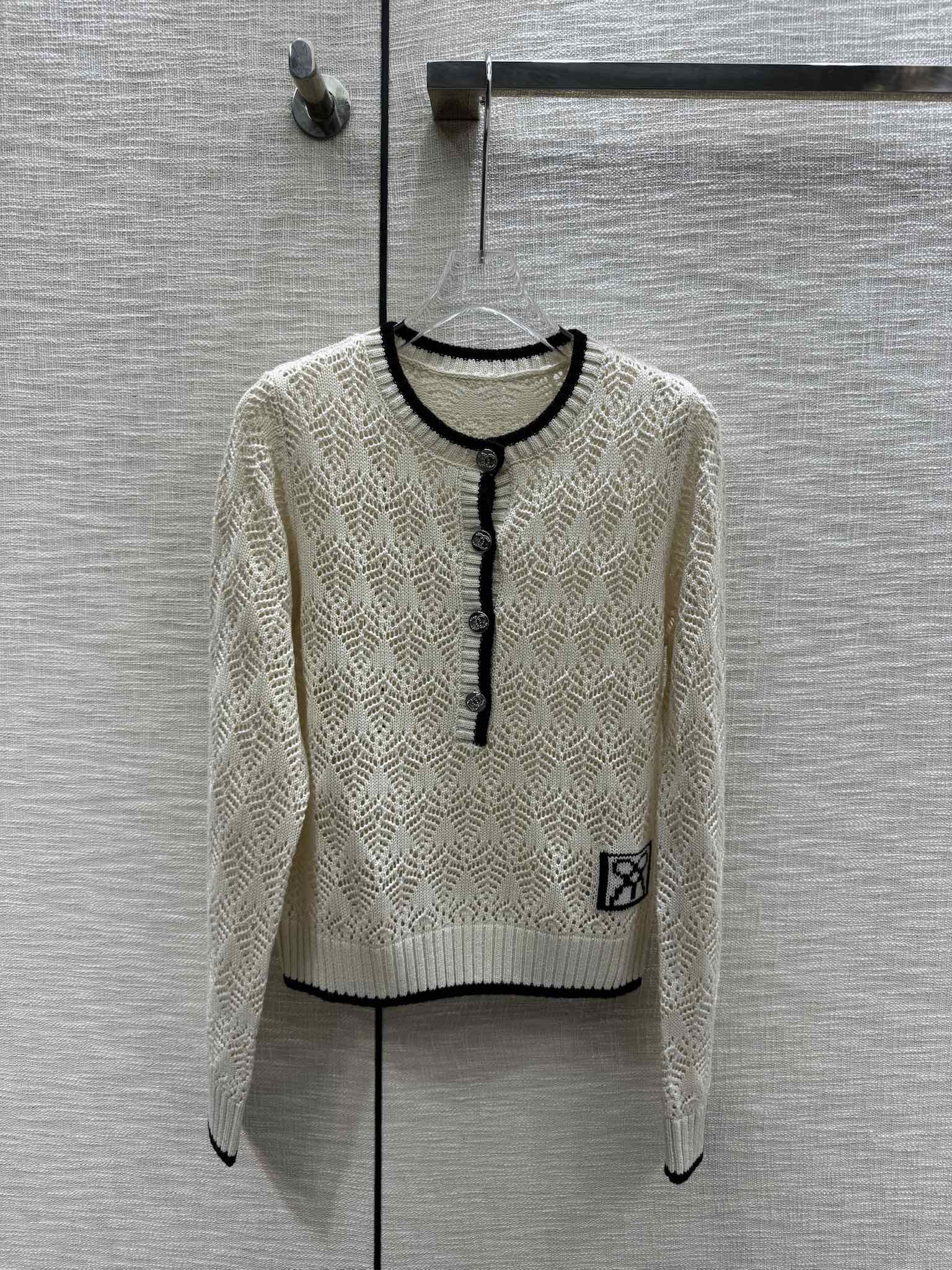 Chanel 2403 - Вязаный топ с ажурным узором