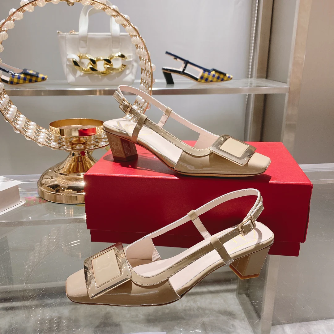 Обувь RV Shoes - Новинка ранней весны 2023 года - Полые сандалии - Абрикосовый цвет