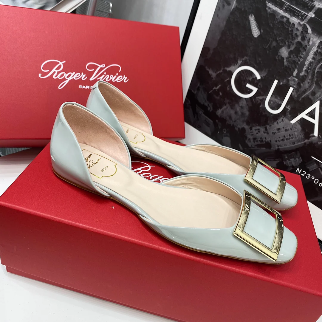 RV с плоским дном и полым квадратным носком - светло-голубой